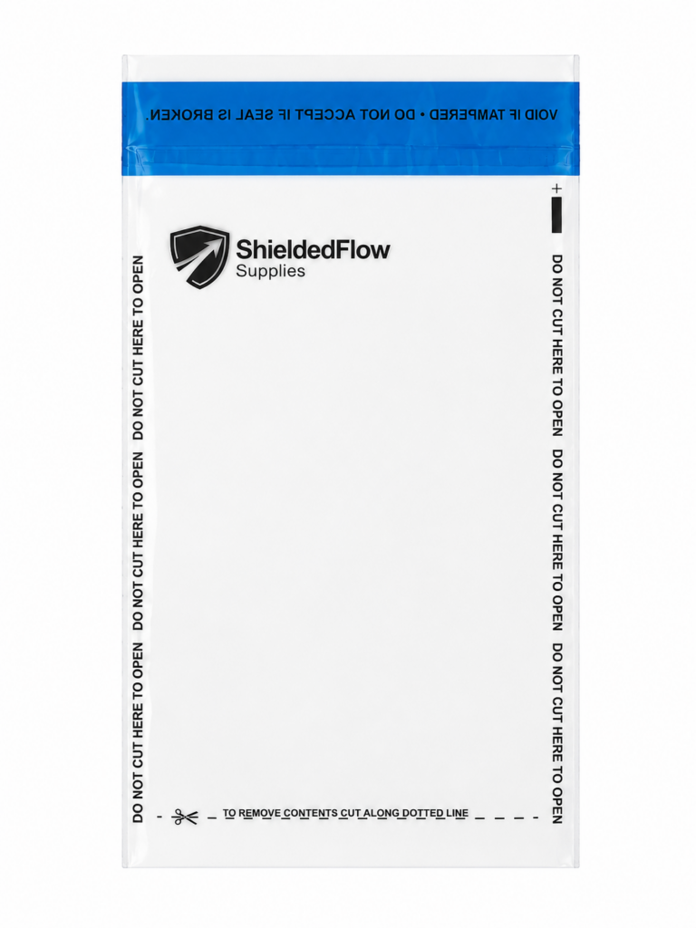 Tamper-Evident Security Bag 15 × 26 cm — 10 Pack