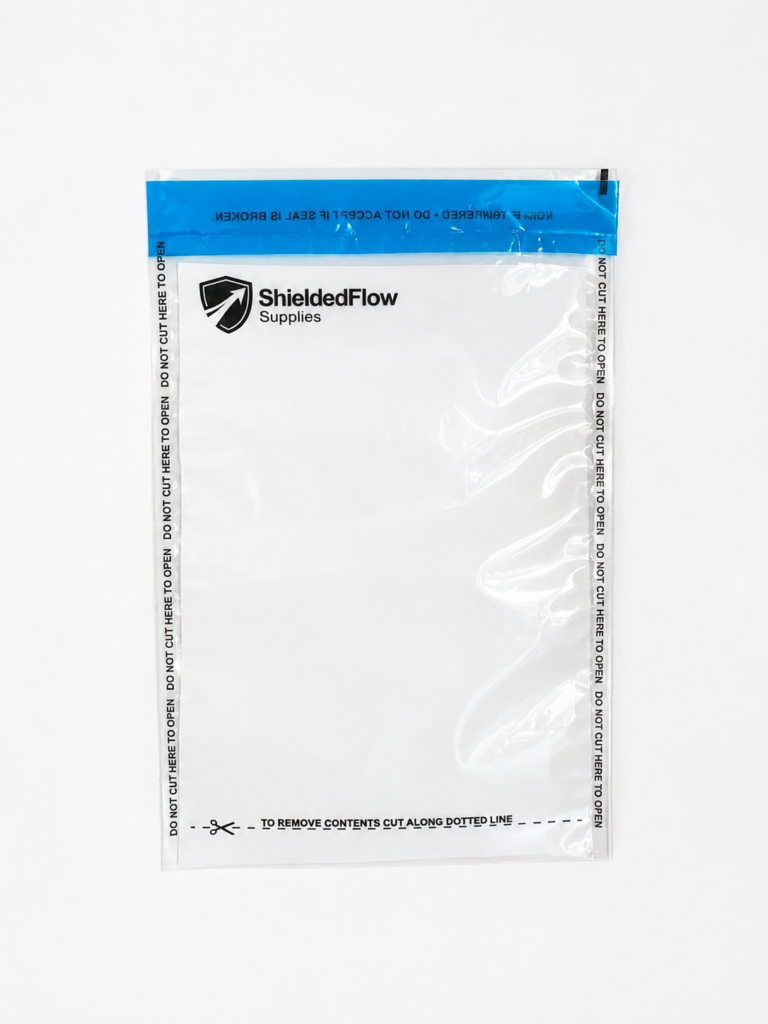 Tamper-Evident Security Bag 19 × 29 cm — 10 Pack